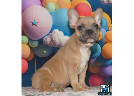 a french bulldog dog with its paws up